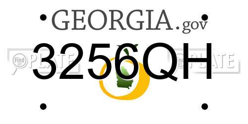 3256QH Georgia License Plate