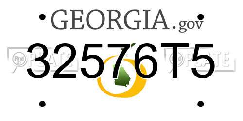 32576T5 Georgia License Plate