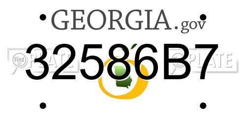 32586B7 Georgia License Plate