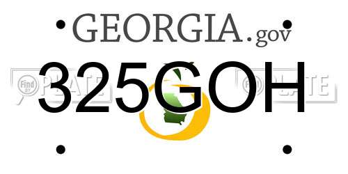 325GOH Georgia License Plate