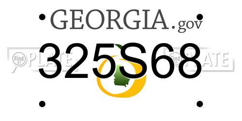 325S68 Georgia License Plate