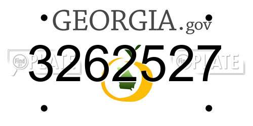 3262527 Georgia License Plate