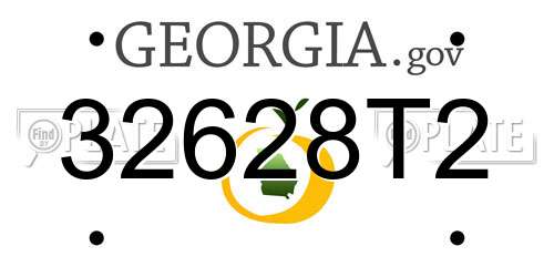 32628T2 Georgia License Plate