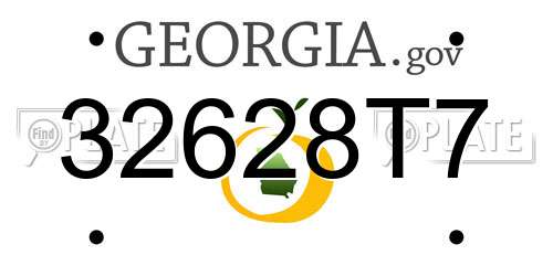 32628T7 Georgia License Plate