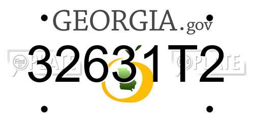 32631T2 Georgia License Plate