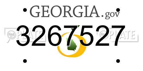 3267527 Georgia License Plate