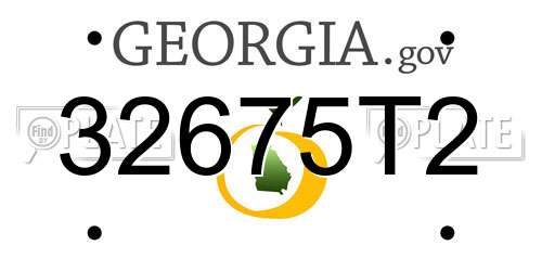 32675T2 Georgia License Plate