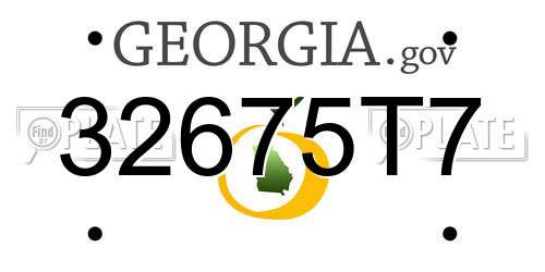 32675T7 Georgia License Plate