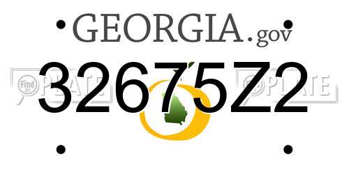 32675Z2 Georgia License Plate