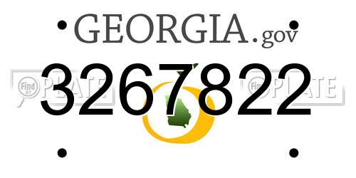 3267822 Georgia License Plate