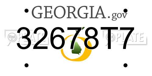 32678T7 Georgia License Plate