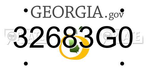 32683G0 Georgia License Plate