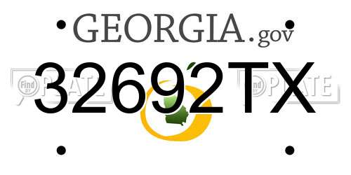 32692TX Georgia License Plate
