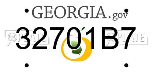32701B7 Georgia License Plate