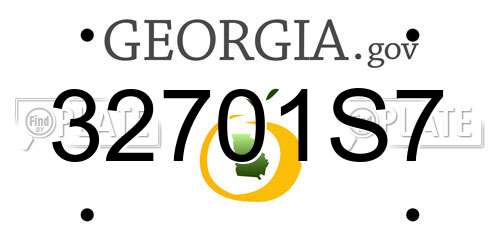 32701S7 Georgia License Plate