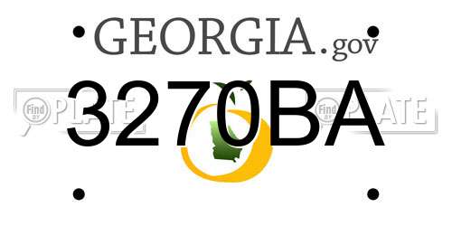 3270BA Georgia License Plate