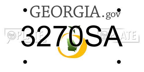 3270SA Georgia License Plate