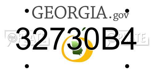 32730B4 Georgia License Plate