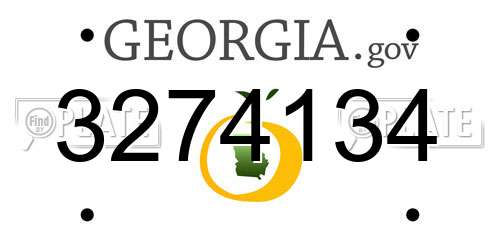 3274134 Georgia License Plate