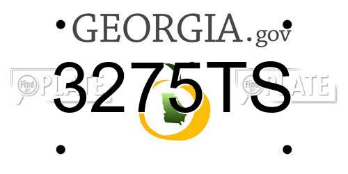 3275TS Georgia License Plate