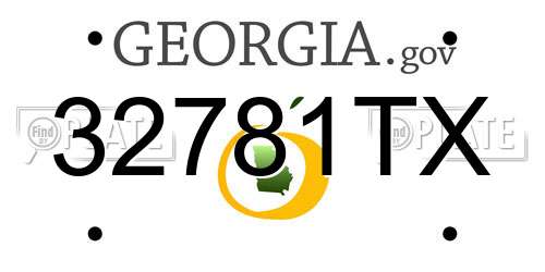 32781TX Georgia License Plate