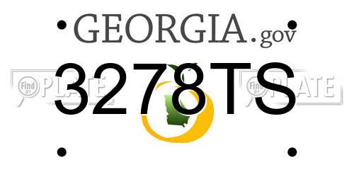 3278TS Georgia License Plate