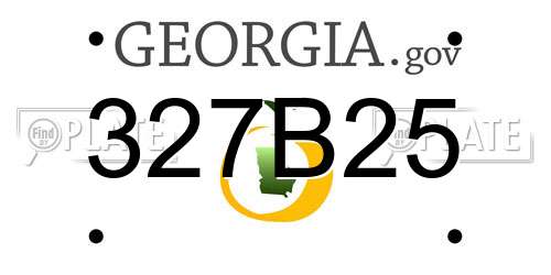 327B25 Georgia License Plate