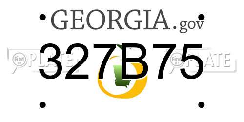 327B75 Georgia License Plate