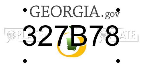327B78 Georgia License Plate