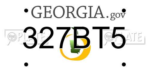 327BT5 Georgia License Plate