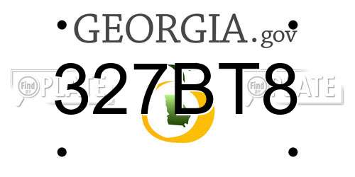 327BT8 Georgia License Plate