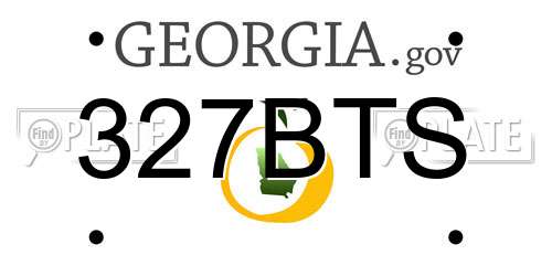 327BTS Georgia License Plate