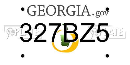 327BZ5 Georgia License Plate
