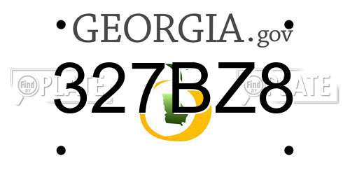 327BZ8 Georgia License Plate