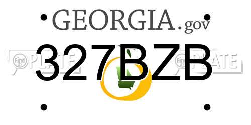 327BZB Georgia License Plate