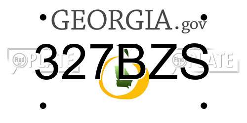 327BZS Georgia License Plate