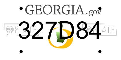 327D84 Georgia License Plate