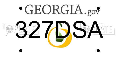 327DSA Georgia License Plate