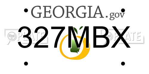 327MBX Georgia License Plate