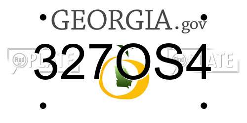 327OS4 Georgia License Plate