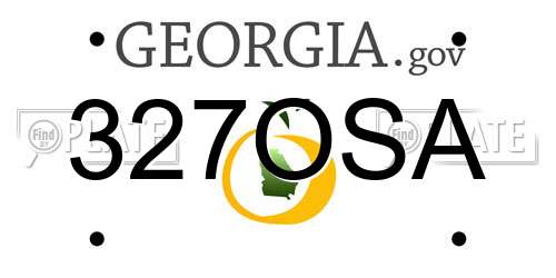 327OSA Georgia License Plate