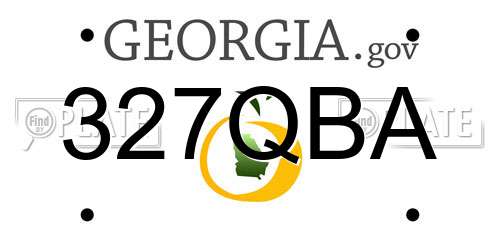 327QBA Georgia License Plate