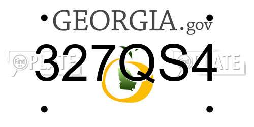 327QS4 Georgia License Plate