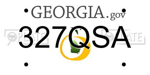 327QSA Georgia License Plate