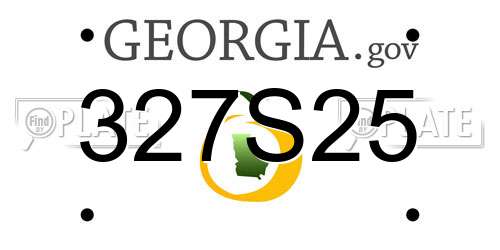 327S25 Georgia License Plate