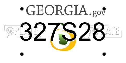 327S28 Georgia License Plate