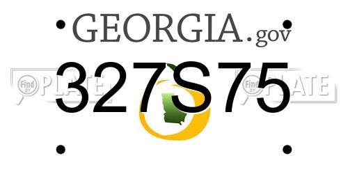 327S75 Georgia License Plate