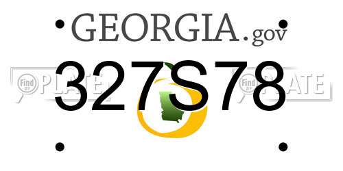 327S78 Georgia License Plate