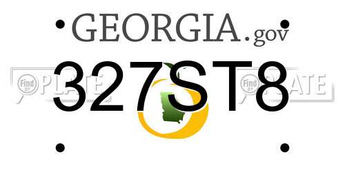 327ST8 Georgia License Plate