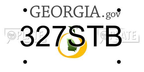 327STB Georgia License Plate